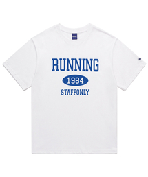 RUNING BIG LOGO TEE (WHITE-BLUE)