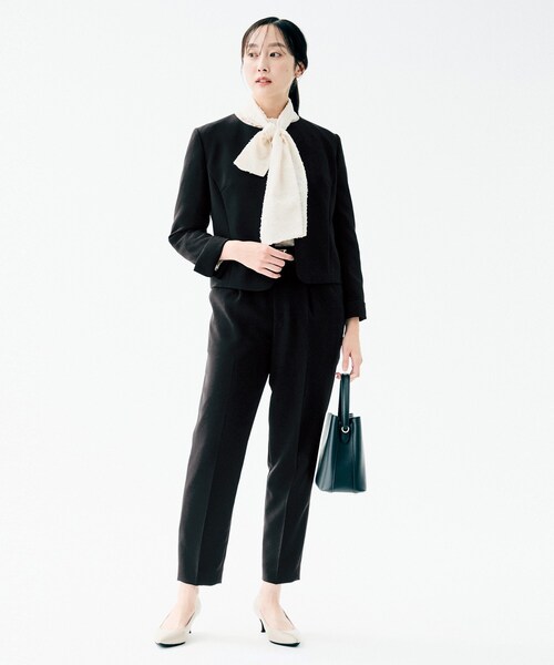 UNTITLED（アンタイトル）の「【洗えるスーツ／ストレッチ性／後ろウエストゴム】テーパードパンツ（その他パンツ・レディース・ネイビー/ブラック/ネイビー系5・00/01/02/03/04/42/44/46/48/50）」の8枚目の写真