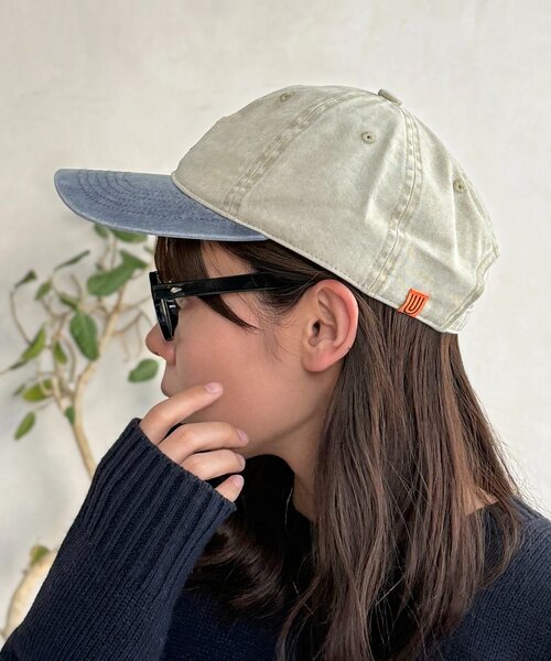 UNIVERSAL OVERALL（ユニバーサルオーバーオール）の「ピグメントロゴキャップ（キャップ・レディース・ブラック/アイボリー/レッド/ブラウン・FREE）」の6枚目の写真