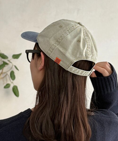 UNIVERSAL OVERALL（ユニバーサルオーバーオール）の「ピグメントロゴキャップ（キャップ・レディース・ブラック/アイボリー/レッド/ブラウン・FREE）」の7枚目の写真