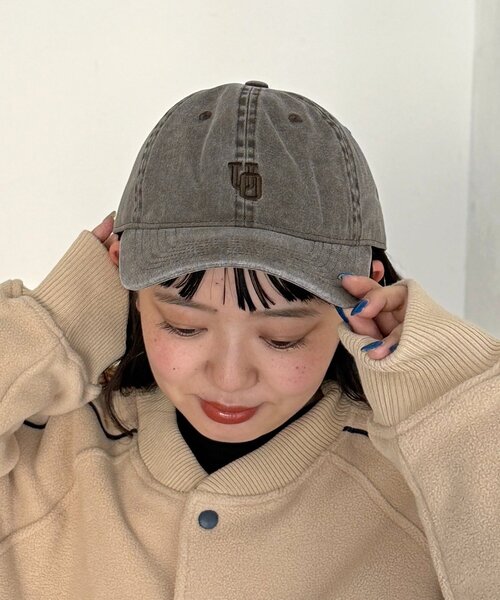 UNIVERSAL OVERALL（ユニバーサルオーバーオール）の「ピグメントロゴキャップ（キャップ・レディース・ブラック/アイボリー/レッド/ブラウン・FREE）」の20枚目の写真