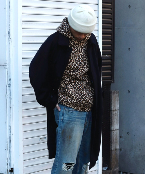 WISM(ウィズム)の「WISM ORIGINAL PRODUCT Balmacaan Coat(ステンカラーコート・メンズ・ネイビー/チャコールグレー・FREE)」の20枚目の写真