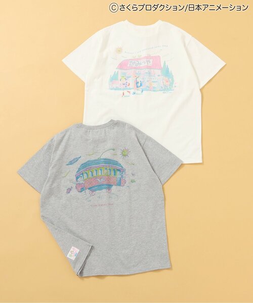 BREEZE（ブリーズ）の「【リンク】ちびまる子ちゃんコラボ グラフィックTシャツ(大人サイズ)（Tシャツ/カットソー・レディース・グレー/オフホワイト・SMALL/MEDIUM）」の4枚目の写真