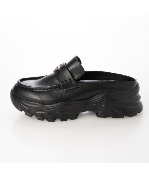 EVOL(イーボル)の「【S-LLサイズ展開・軽量】スニーカーソールローファーミュール JA5939(ローファー・レディース・ブラック/アイボリー・S/M/L/LL)」の12枚目の写真