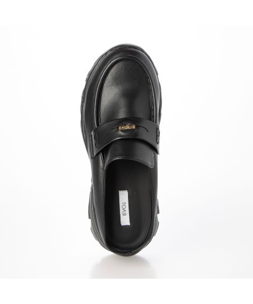 EVOL(イーボル)の「【S-LLサイズ展開・軽量】スニーカーソールローファーミュール JA5939(ローファー・レディース・ブラック/アイボリー・S/M/L/LL)」の14枚目の写真