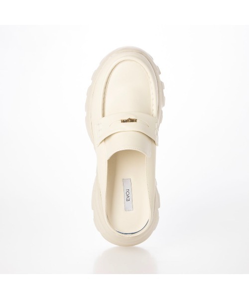 EVOL(イーボル)の「【S-LLサイズ展開・軽量】スニーカーソールローファーミュール JA5939(ローファー・レディース・ブラック/アイボリー・S/M/L/LL)」の19枚目の写真