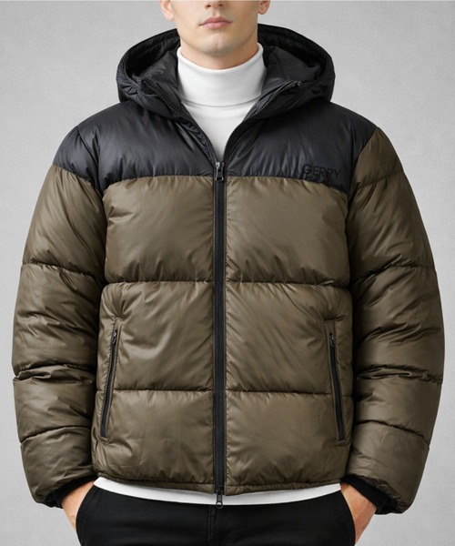 GERRY(ジェリー)の「GERRY ジェリー 軽量 高密度ミニリップ 中綿(8oz)切替 ダウンタイプ ジャケット アウター(ダウンジャケット/コート・メンズ・ベージュ/カーキ/ブラック・M/LL/L)」の16枚目の写真