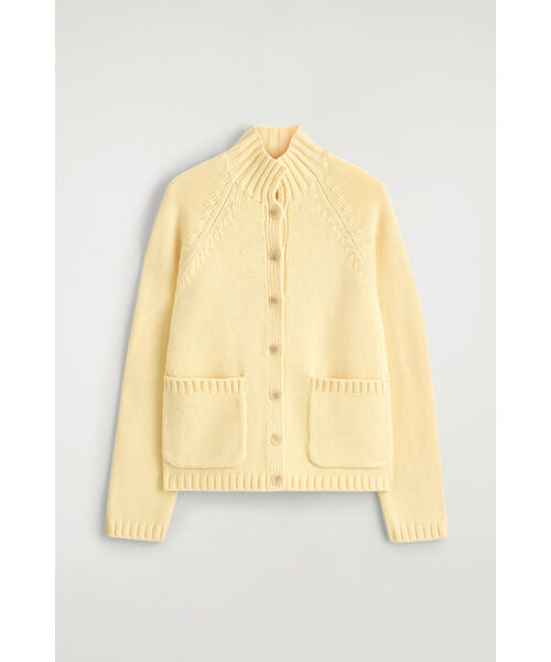 メリノウール ファンネルネック カーディガン（カーディガン/ボレロ