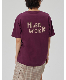 MAKEITTO（メイキット）の「[HARD WORK] CREW NECK TEE_WINE（Tシャツ/カットソー）」