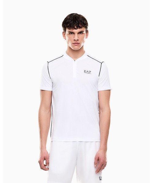 EMPORIO ARMANI EA7(エンポリオアルマーニイーエーセブン)の「<オンライン限定>【エンポリオ アルマーニ EA7】Tennis Pro Tシャツ VENTUS7テクニカルファブリック(Tシャツ/カットソー・メンズ・ホワイト/モスグリーン・MEDIUM/SMALL/X-LARGE/XX-LARGE/LARGE/X-SMALL)」の2枚目の写真