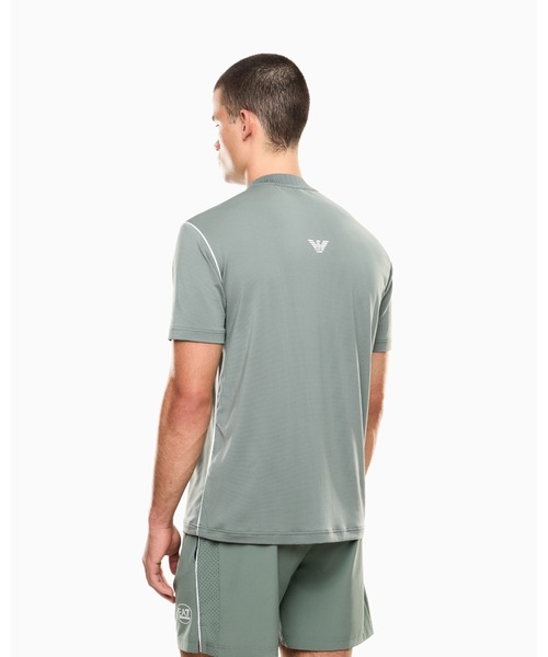 EMPORIO ARMANI EA7(エンポリオアルマーニイーエーセブン)の「<オンライン限定>【エンポリオ アルマーニ EA7】Tennis Pro Tシャツ VENTUS7テクニカルファブリック(Tシャツ/カットソー・メンズ・ホワイト/モスグリーン・MEDIUM/SMALL/X-LARGE/XX-LARGE/LARGE/X-SMALL)」の4枚目の写真