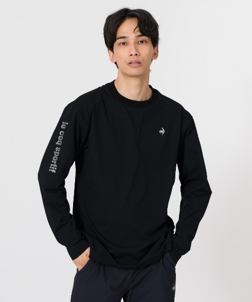 le coq sportif（ルコックスポルティフ）の「【le coq sportif/ルコック】サンスクリーン スリーブグラフィック ロングスリーブTシャツ【遮熱/-3℃クーリング】（Tシャツ/カットソー・メンズ・ブラック/ブルー/ホワイト・XL/L/M/S/XXL）」の2枚目の写真