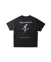AMFEAST（アンフィースト）の「ENGRAVED FLOWERS HALF SLEEVES T SHIRTS Black（Tシャツ/カットソー）」