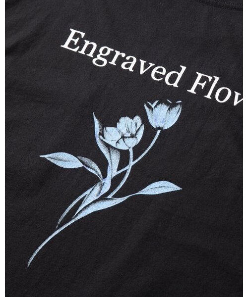 AMFEAST(アンフィースト)の「ENGRAVED FLOWERS HALF SLEEVES T SHIRTS Black(Tシャツ/カットソー・メンズ・その他・MEDIUM/LARGE/X-LARGE)」の5枚目の写真