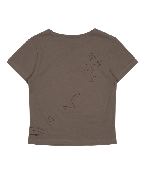 THECOLDESTMOMENT(ザコールデストモーメント)の「(w) TCM stitch side henley neck T (brown)(Tシャツ/カットソー・レディース・その他・ONE SIZE)」の3枚目の写真