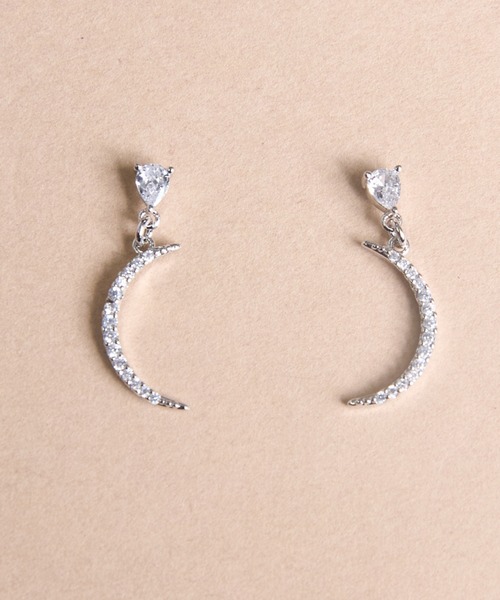 Zoule ゾーラ：Luminous ルミナスシリーズ mini moon ムーン 月 ピアス