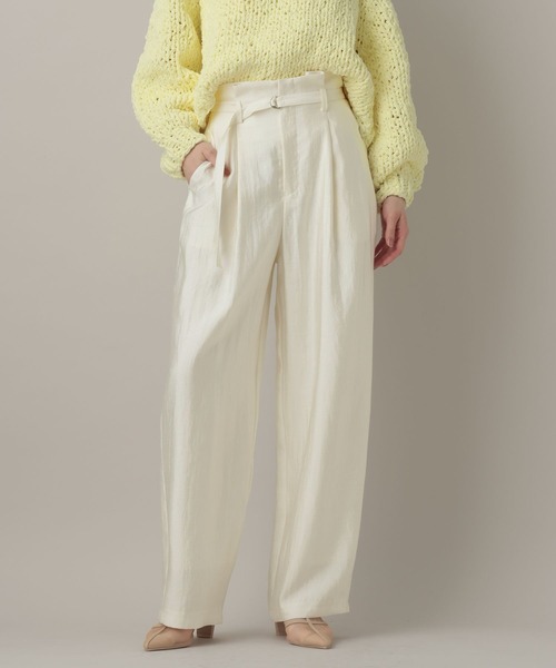 A part by（アパートバイ）の「ベルトツキサテンパンツ（その他パンツ・レディース・アイボリー/ベージュ系その他/グリーン系その他2・SMALL/MEDIUM）」の6枚目の写真