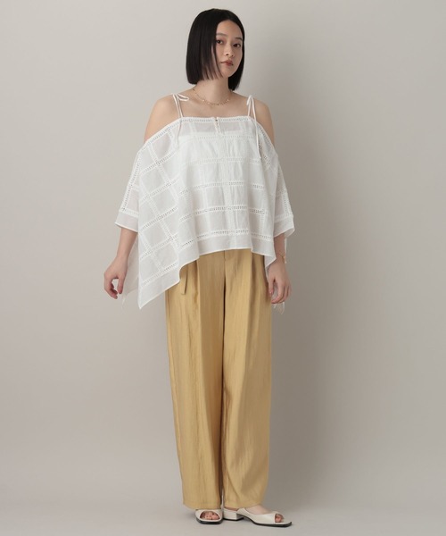 A part by（アパートバイ）の「ベルトツキサテンパンツ（その他パンツ・レディース・アイボリー/ベージュ系その他/グリーン系その他2・SMALL/MEDIUM）」の9枚目の写真