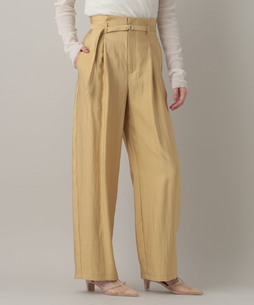 A part by（アパートバイ）の「ベルトツキサテンパンツ（その他パンツ・レディース・アイボリー/ベージュ系その他/グリーン系その他2・SMALL/MEDIUM）」の10枚目の写真