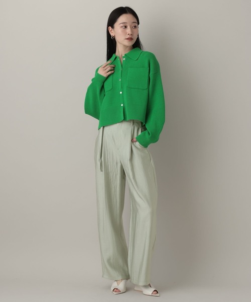 A part by（アパートバイ）の「ベルトツキサテンパンツ（その他パンツ・レディース・アイボリー/ベージュ系その他/グリーン系その他2・SMALL/MEDIUM）」の14枚目の写真