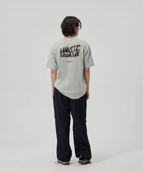 MAKEITTO（メイキット）の「[GRAFFITI2 LOGO] CREW NECK TEE_MINT（Tシャツ/カットソー・メンズ・その他・L/XL/XXL/M）」の3枚目の写真