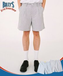 MAINBOOTH（メインブース）の「Billys Oversized Stripe Shorts(GRAY)（その他パンツ）」