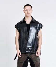 51%（フィフティーワンパーセント）の「Leather Vest - black（ライダースジャケット）」