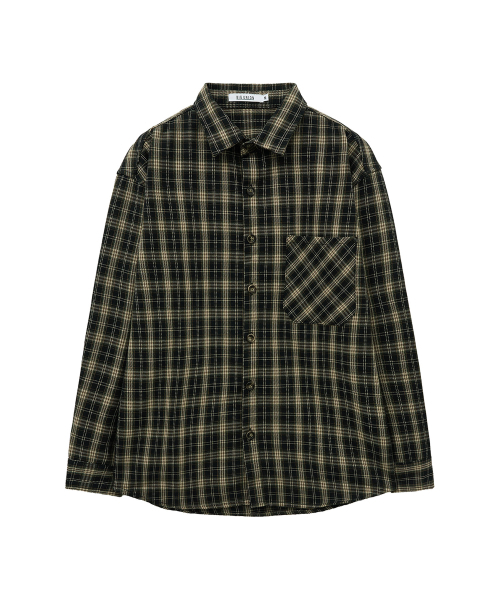 Big Unionの「ツイードチェックシャツ（ブラック）（シャツ/ブラウス・メンズ・その他・S/M/L）」の2枚目の写真