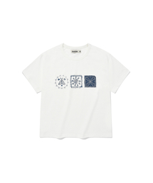 karactor（カラクト）の「(W) Stamp crop half T-shirts / Off White（Tシャツ/カットソー）」