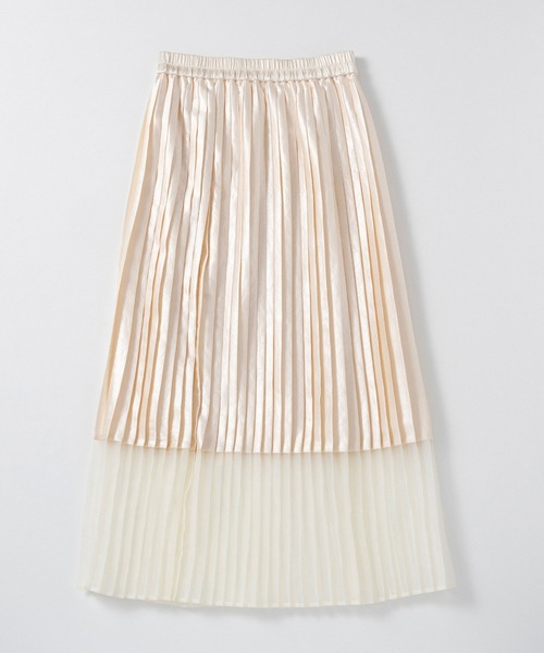 AJUGA.（アジュガ）の「シアーヘム チンツプリーツスカート（スカート・レディース・ブラック/オフホワイト・FREE）」の4枚目の写真