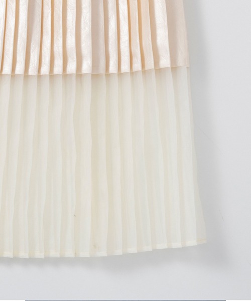 AJUGA.（アジュガ）の「シアーヘム チンツプリーツスカート（スカート・レディース・ブラック/オフホワイト・FREE）」の21枚目の写真