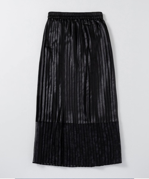 AJUGA.（アジュガ）の「シアーヘム チンツプリーツスカート（スカート・レディース・ブラック/オフホワイト・FREE）」の19枚目の写真