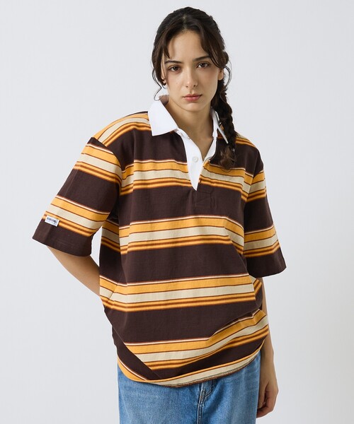 Barbarian（バーバリアン）の「【BARBARIAN / バーバリアン】Rugby Collar Short / ラグビーカラーショート/ラガーシャツ/ユニセックス（ポロシャツ・メンズ・ブラウン/ベージュ系その他・M/S/XL/L）」の2枚目の写真