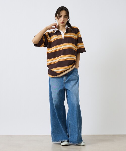 Barbarian（バーバリアン）の「【BARBARIAN / バーバリアン】Rugby Collar Short / ラグビーカラーショート/ラガーシャツ/ユニセックス（ポロシャツ・メンズ・ブラウン/ベージュ系その他・M/S/XL/L）」の3枚目の写真