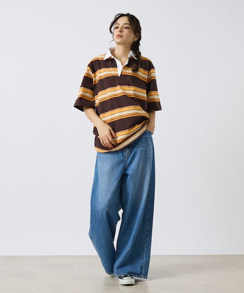 Barbarian（バーバリアン）の「【BARBARIAN / バーバリアン】Rugby Collar Short / ラグビーカラーショート/ラガーシャツ/ユニセックス（ポロシャツ・メンズ・ブラウン/ベージュ系その他・M/S/XL/L）」の4枚目の写真