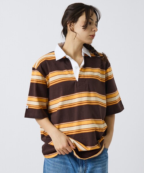 Barbarian（バーバリアン）の「【BARBARIAN / バーバリアン】Rugby Collar Short / ラグビーカラーショート/ラガーシャツ/ユニセックス（ポロシャツ・メンズ・ブラウン/ベージュ系その他・M/S/XL/L）」の5枚目の写真