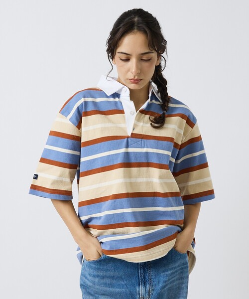 Barbarian（バーバリアン）の「【BARBARIAN / バーバリアン】Rugby Collar Short / ラグビーカラーショート/ラガーシャツ/ユニセックス（ポロシャツ・メンズ・ブラウン/ベージュ系その他・M/S/XL/L）」の9枚目の写真