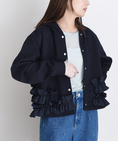 ギャザーフリルヘム フーディパーカー（パーカー）｜Eimee Law