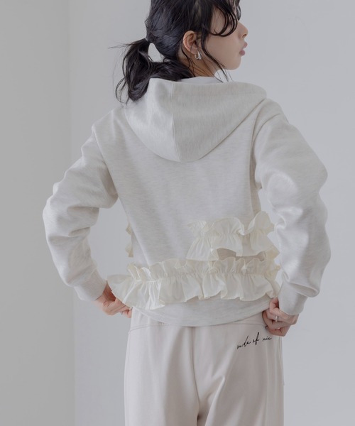 ギャザーフリルヘム フーディパーカー（パーカー）｜Eimee Law