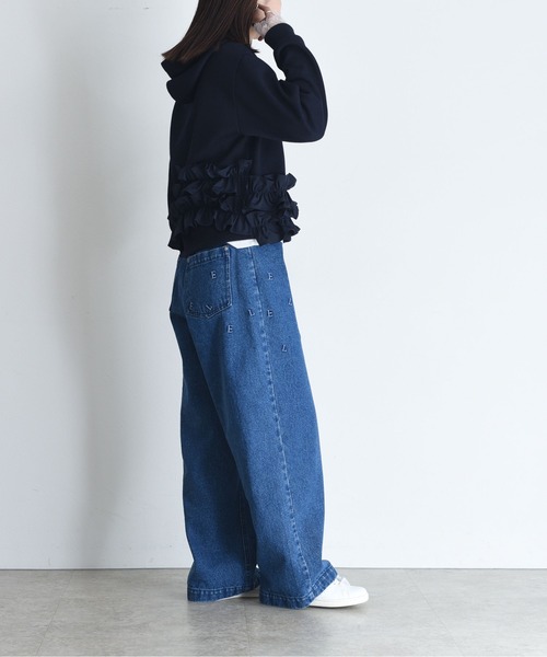 ギャザーフリルヘム フーディパーカー（パーカー）｜Eimee Law