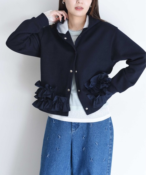 ギャザーフリルヘム フーディパーカー（パーカー）｜Eimee Law