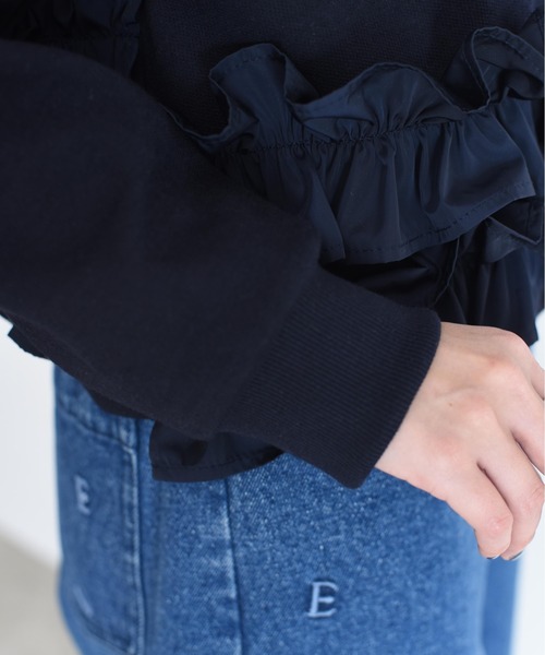 ギャザーフリルヘム フーディパーカー（パーカー）｜Eimee Law