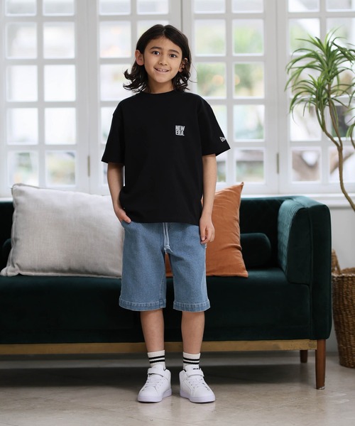 NEW ERA(ニューエラ)の「NEW ERA/ニューエラ キッズ 半袖 バッグプリント YTH SS CT TEEARE LOGO ムラサキスポーツ限定(Tシャツ/カットソー・キッズ・ブラック/ホワイト・150cm/160cm/140cm/130cm)」の16枚目の写真