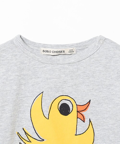 BOBO CHOSES（ボボショーズ）の「BOBO CHOSES / ベビー Fly Orange 長袖 Tシャツ 2026SS（6ヵ月～2才）（Tシャツ/カットソー・キッズ・ブラック系その他2・3M/12M/2Y）」の3枚目の写真