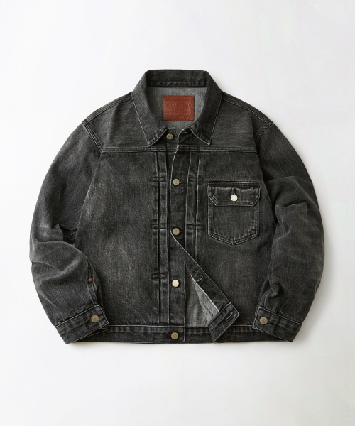 SELVEDGE DENIM 1ST JACKET_WASHED BLACK（デニムジャケット