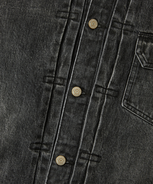 OUTSTANDING(アウトスタンディング)の「SELVEDGE DENIM 1ST JACKET_WASHED BLACK(デニムジャケット・メンズ・その他・LARGE/MEDIUM/SMALL)」の8枚目の写真