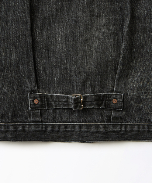 SELVEDGE DENIM 1ST JACKET_WASHED BLACK（デニムジャケット