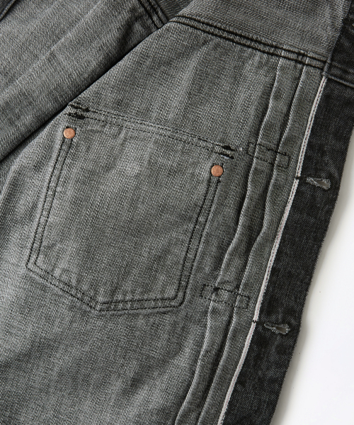 SELVEDGE DENIM 1ST JACKET_WASHED BLACK（デニムジャケット