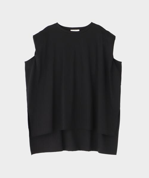 LE PHIL(ルフィル)の「◆シルキースムースノースリーブT(Tシャツ/カットソー・レディース・ホワイト/ネイビー/グレー系その他/ブラック・F)」の7枚目の写真