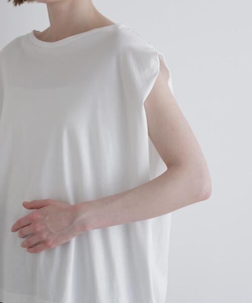 LE PHIL(ルフィル)の「◆シルキースムースノースリーブT(Tシャツ/カットソー・レディース・ホワイト/ネイビー/グレー系その他/ブラック・F)」の21枚目の写真